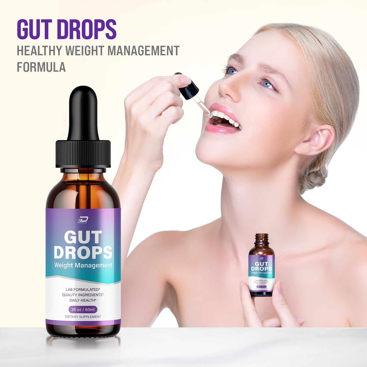 Indelo Gut Drops Healthy Formula – GutDrops All Natural Healthy Levels - Extra Strength Liquid, Reviews (1 Pack – 1 Month Supply) - Maple Wellness Supplements
