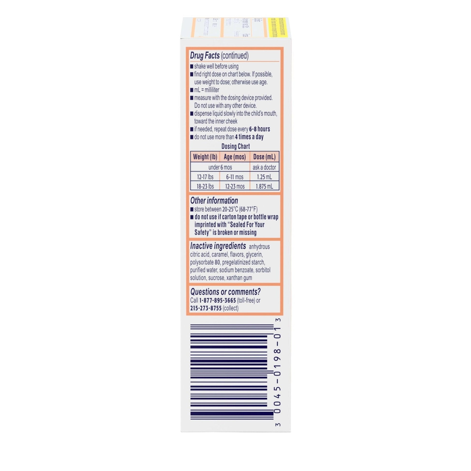 Infants’ Motrin Infant Ibuprofen Oral Suspension Concentrated Drops, NSAID Fever Reducer & Pain Reliever for Babies, Dye Free, Alcohol-Free, Berry Flavor, Includes Enclosed Syringe, 1 fl. oz - Maple Wellness Supplements