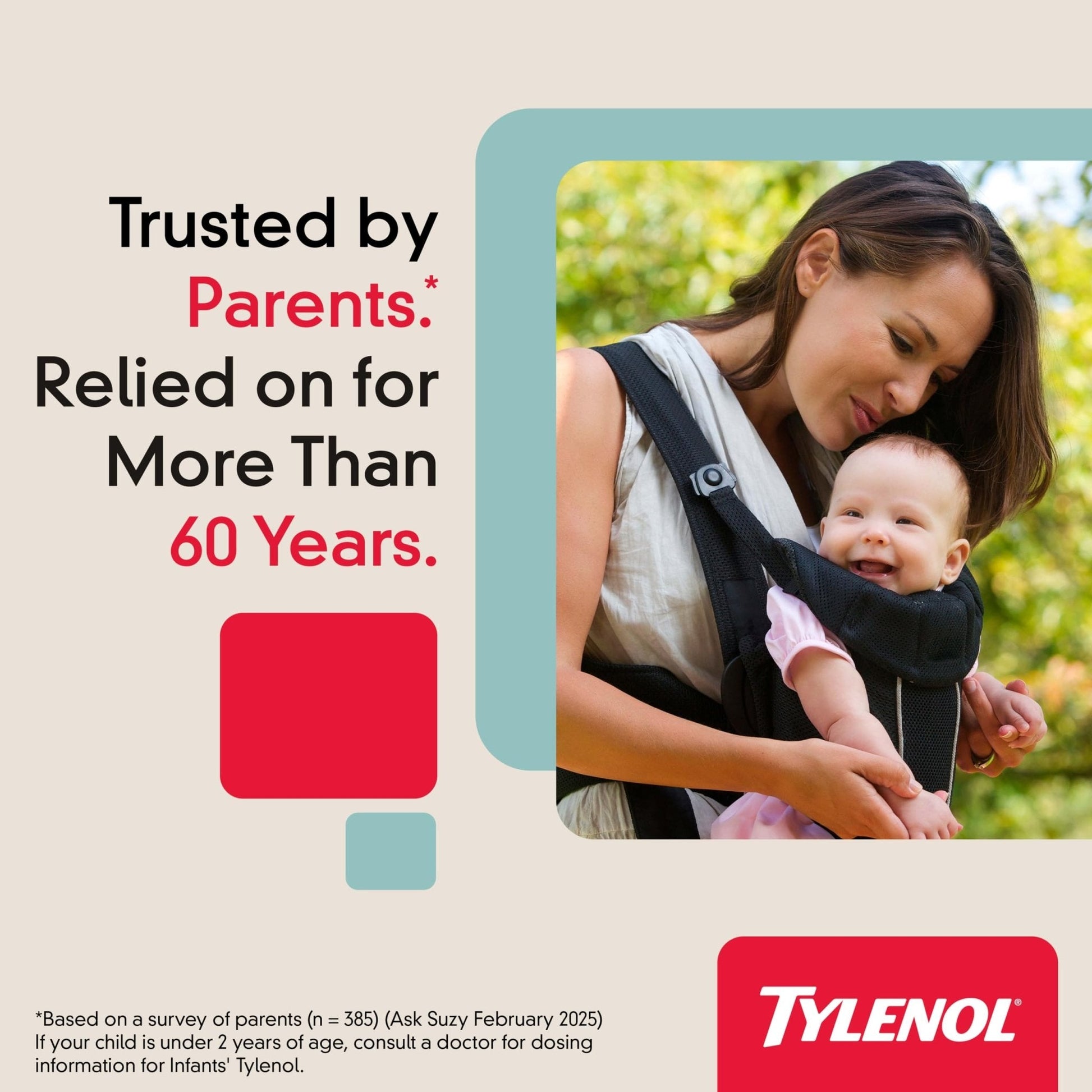 Infants' Tylenol Liquid Pain Reliever and Fever Reducer Medicine, Acetaminophen Oral Suspension for Sore Throat, Headache & Teething, Kids Fever Reducer; Dye-Free Cherry Flavor, 2 fl oz, Pack of 1 - Maple Wellness Supplements