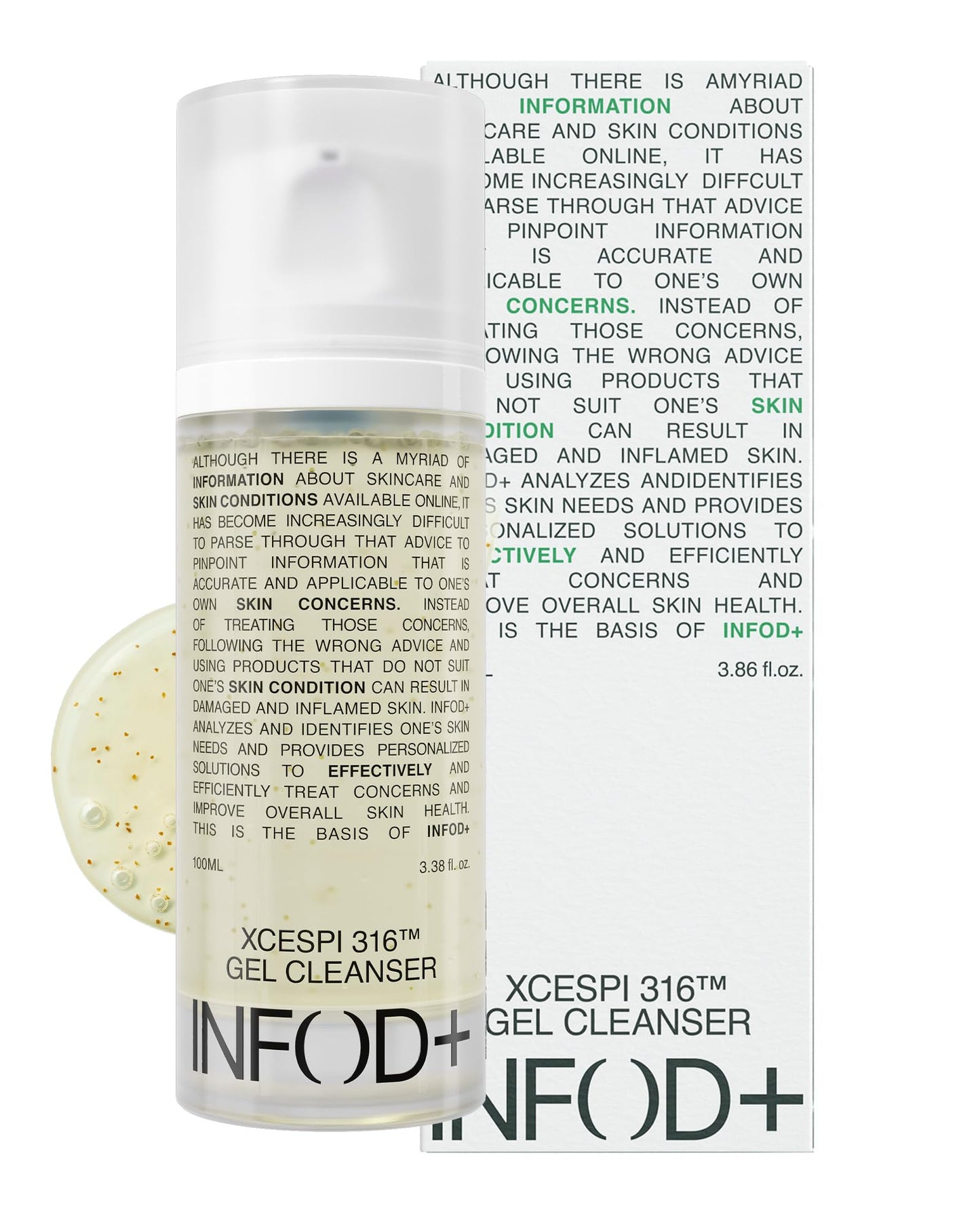 INFODPLUS Gel Cleanser, Gentle Low pH Deep Cleansing, Oil Control, Pore Blackhead Removal Face Wash, Ceramide Panthenol, Hydrating Barrier Balance Korean Skincare for Sensitive Skin, 3.38 fl.oz 100ml - Maple Wellness Supplements