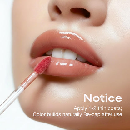 INGA Water Glow Lip Tint | Hydrating, Glossy Korean Lip Tint with Sheer Color & Glass-Like Shine | Long-Lasting, Non-Sticky Korean Lip Stain (RICH SALMON) - Maple Wellness Supplements