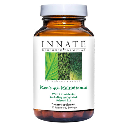 Innate Response Formulas Men’s 40+ Multivitamin - Daily Multivitamin for Men 40 and Over - Iron-Free - Includes Vitamins B12, B6, and D3 - Maple Wellness Supplements