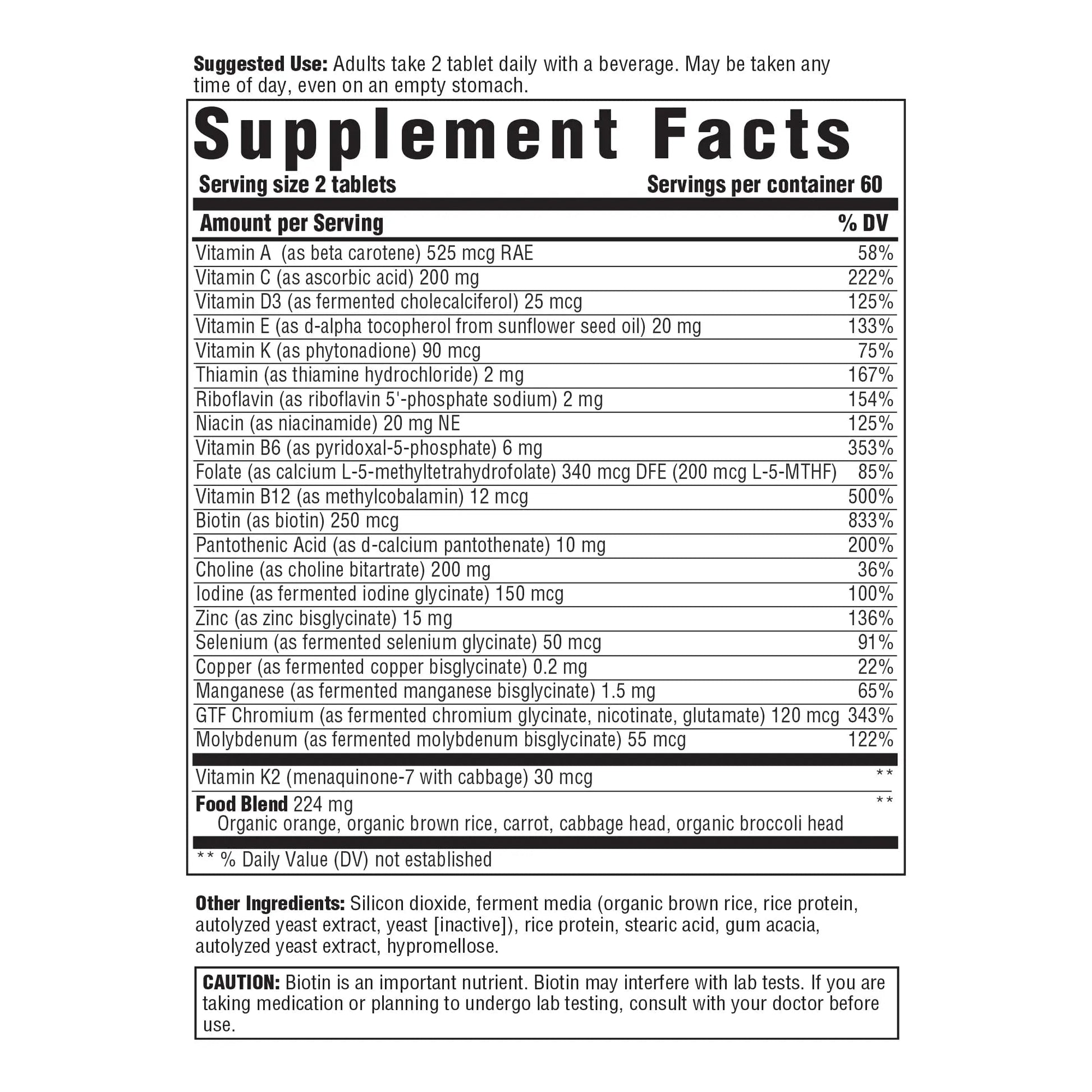 Innate Response Formulas Men’s 40+ Multivitamin - Daily Multivitamin for Men 40 and Over - Iron-Free - Includes Vitamins B12, B6, and D3 - Maple Wellness Supplements