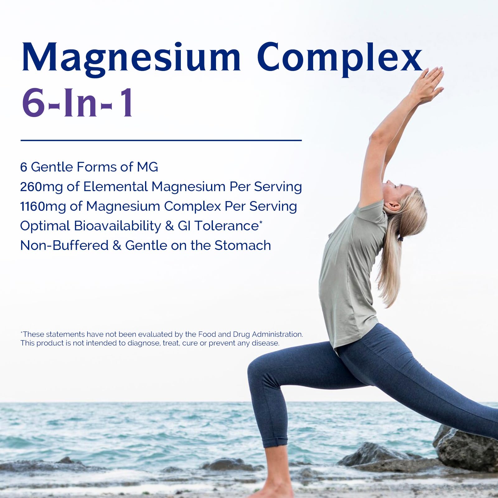 Innate Vitality Magnesium Complex 6-in-1, 1160mg Per Serving, Rest & Digestion, Magnesium Glycinate & Citrate, High Absorption, 120 Vegan Capsules - Maple Wellness Supplements