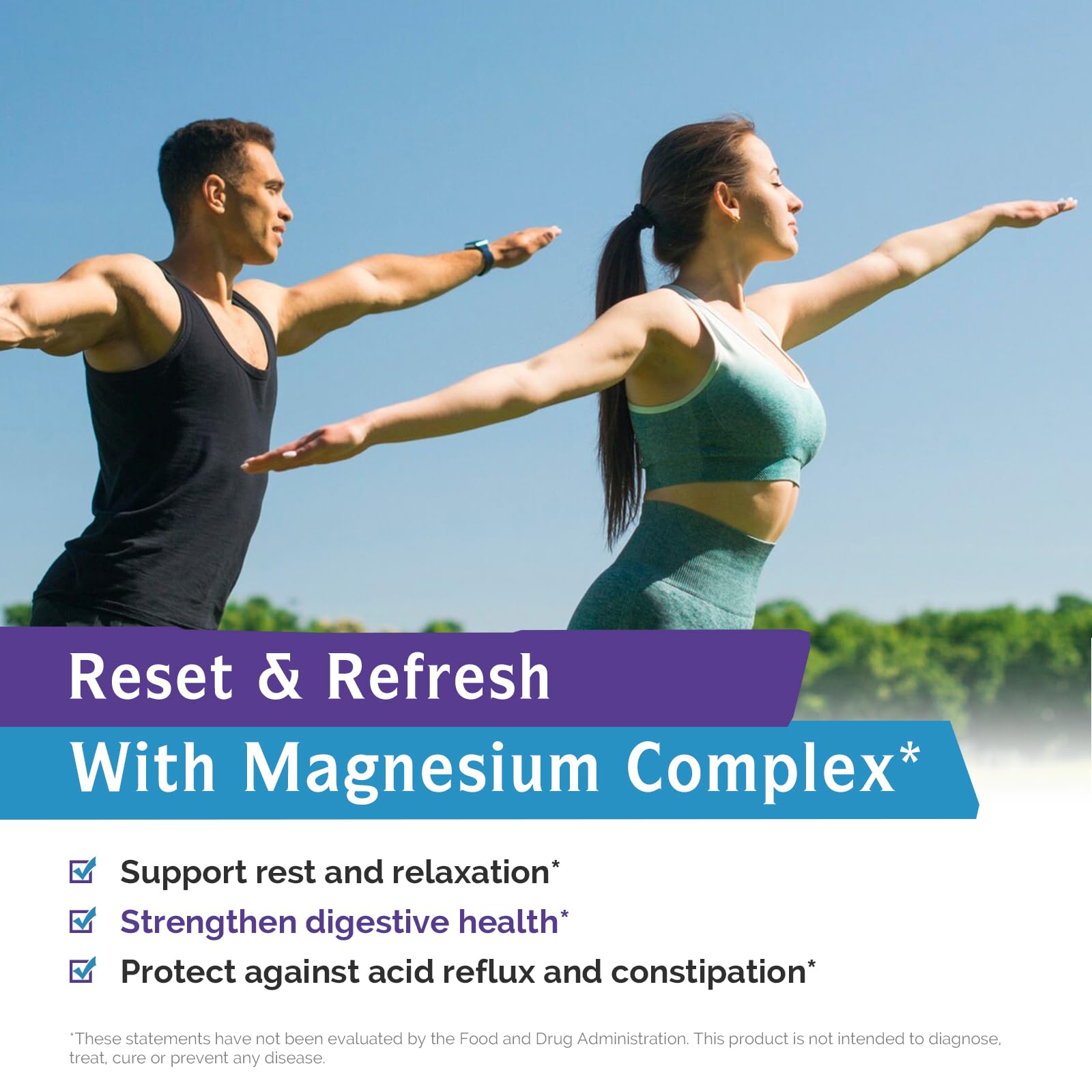 Innate Vitality Magnesium Complex 6-in-1, 1160mg Per Serving, Rest & Digestion, Magnesium Glycinate & Citrate, High Absorption, 120 Vegan Capsules - Maple Wellness Supplements