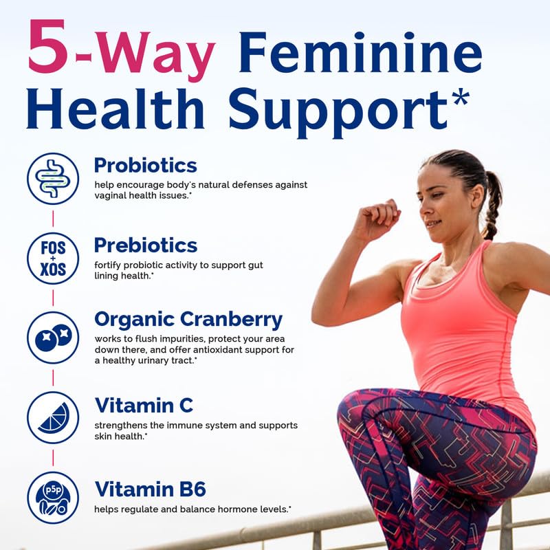 Innate Vitality Women’s Probiotics, 100 Billion CFUs 18 Strains, with Cranberry, Vitamin C - Maple Wellness Supplements
