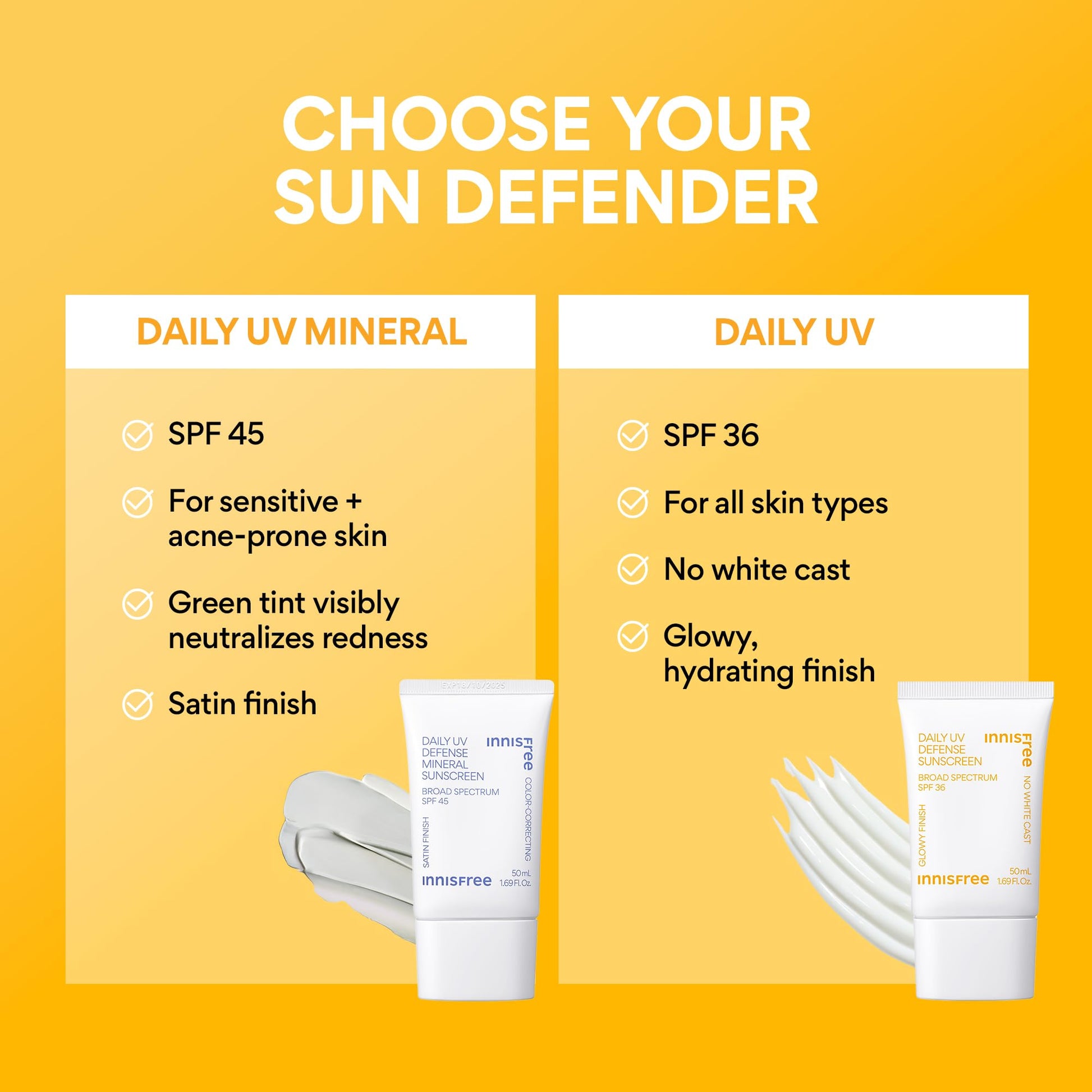 Innisfree Daily UV Defense SPF 36 – Korean Face Sunscreen, Invisible Finish, Broad Spectrum, - Maple Wellness Supplements