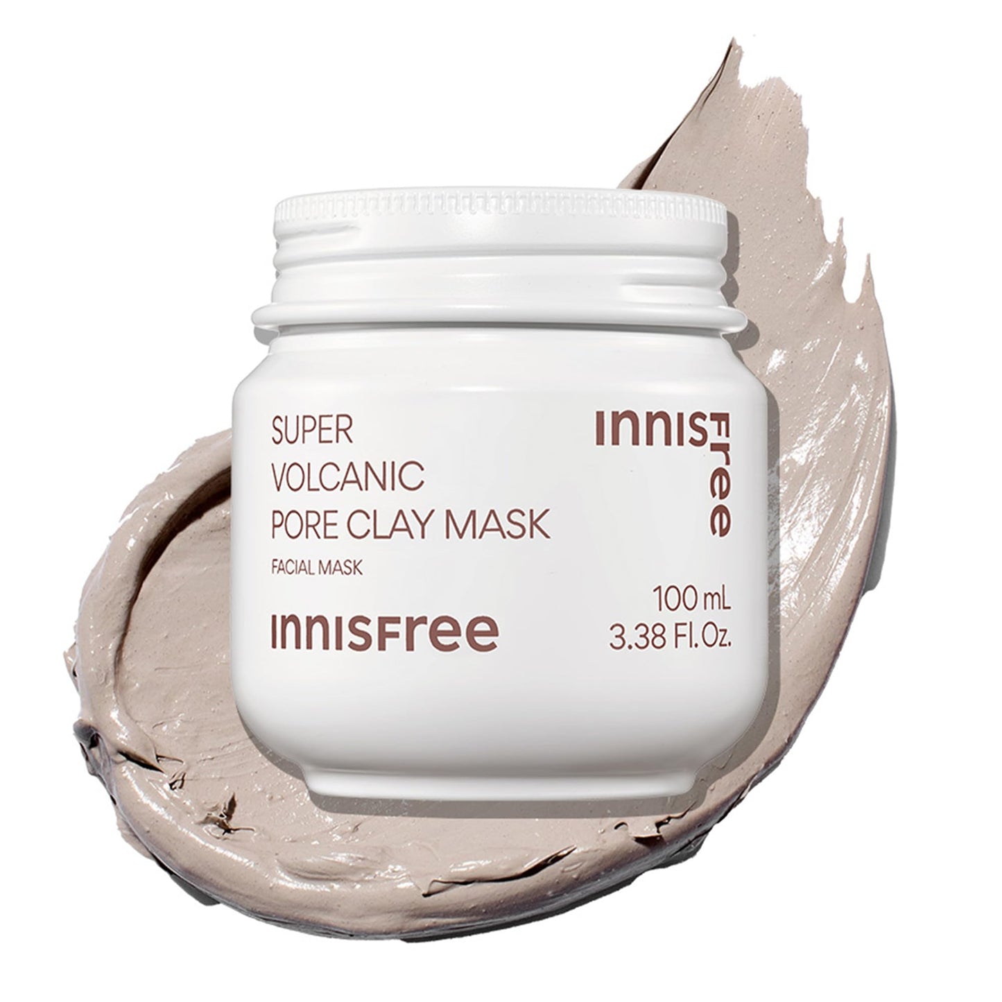 Innisfree Super Volcanic Clay Mask, Premium Korean Skincare with AHA and Natural Clusters for Deep Pore Detox, Gentle Exfoliation, Oil Control - Maple Wellness Supplements
