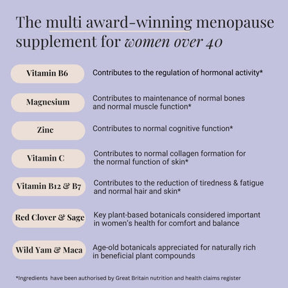INNOPURE Perimenopause & Menopause Complex for Women (2 Month Supply) Red Clover, Wild Yam, Maca, Sage and Vitamins Including B6 for Hormone Regulation, Clean Label (Pure-Fill) 60 Capsules - Maple Wellness Supplements