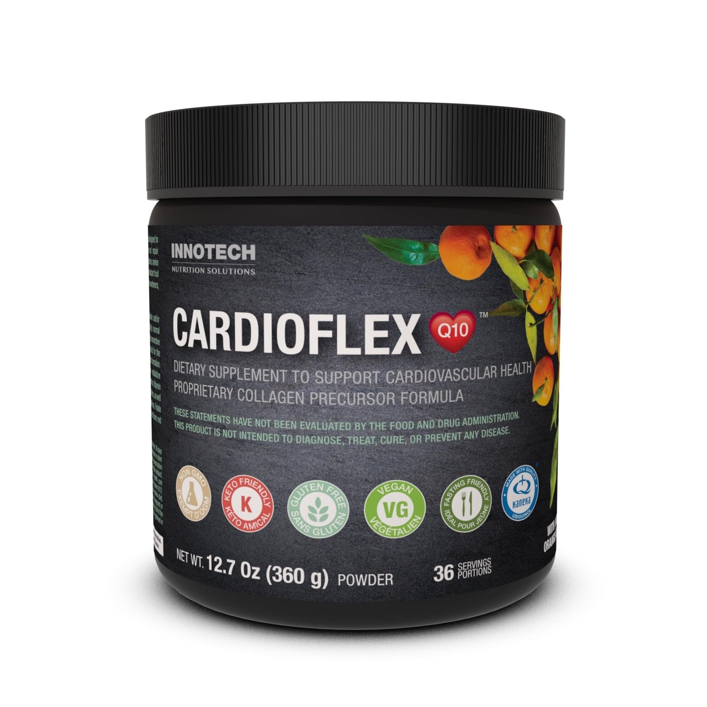 Innotech Nutrition CardioFlex Q10 Heart Health & Energy Support CoQ10 Amino Acids & Electrolytes Orange 360g - Maple Wellness Supplements