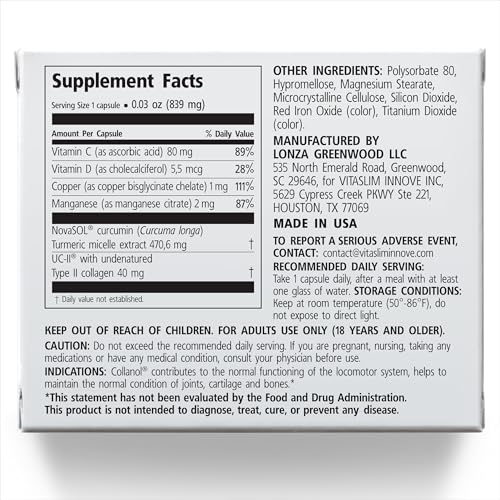 Innovation in The Care of Healthy Joints – Liquid Formula in a Double Capsule. 3D Collagen + Micelle Extract of Turmeric Roots 1 Capsule/Day. Laboratory Tested - Maple Wellness Supplements