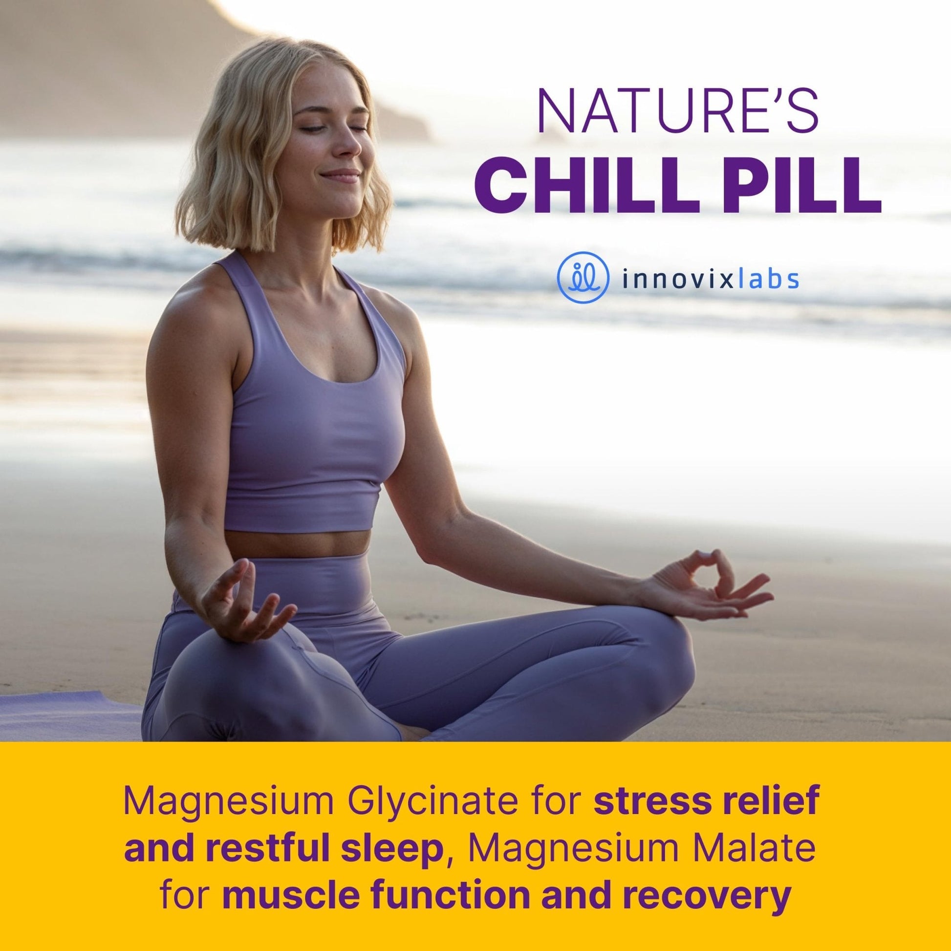 InnovixLabs Advanced Magnesium Capsules - 150 Ct, 210 mg - Chelated Glycinate and Malate - High Absorption, Promotes Relaxation, Bones, Muscle Health - Maple Wellness Supplements