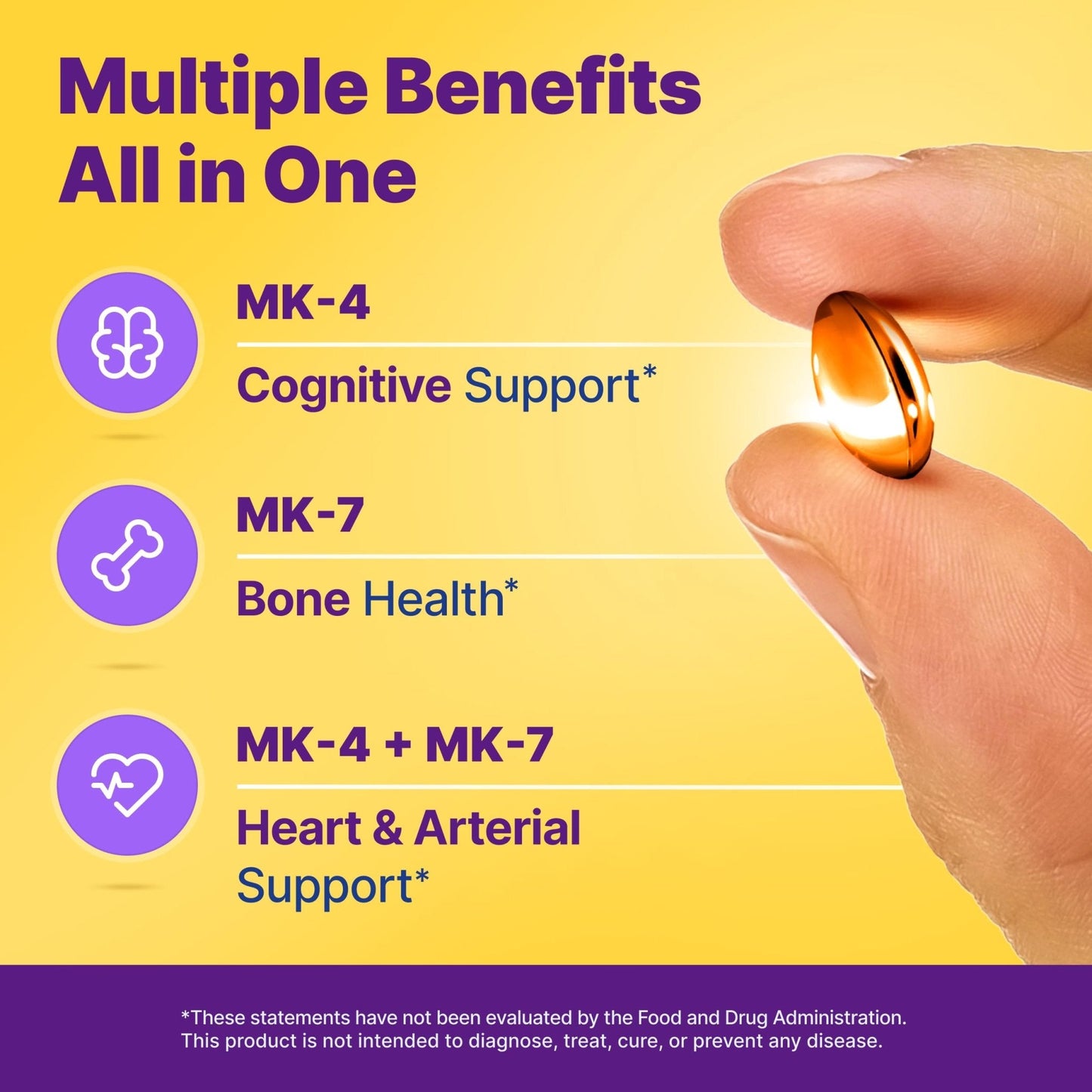 InnovixLabs Full Spectrum Vitamin K2-90 Softgels with 600 mcg of Trans Form MK7 and MK4 - Supports General Health and Bone Strength - Maple Wellness Supplements