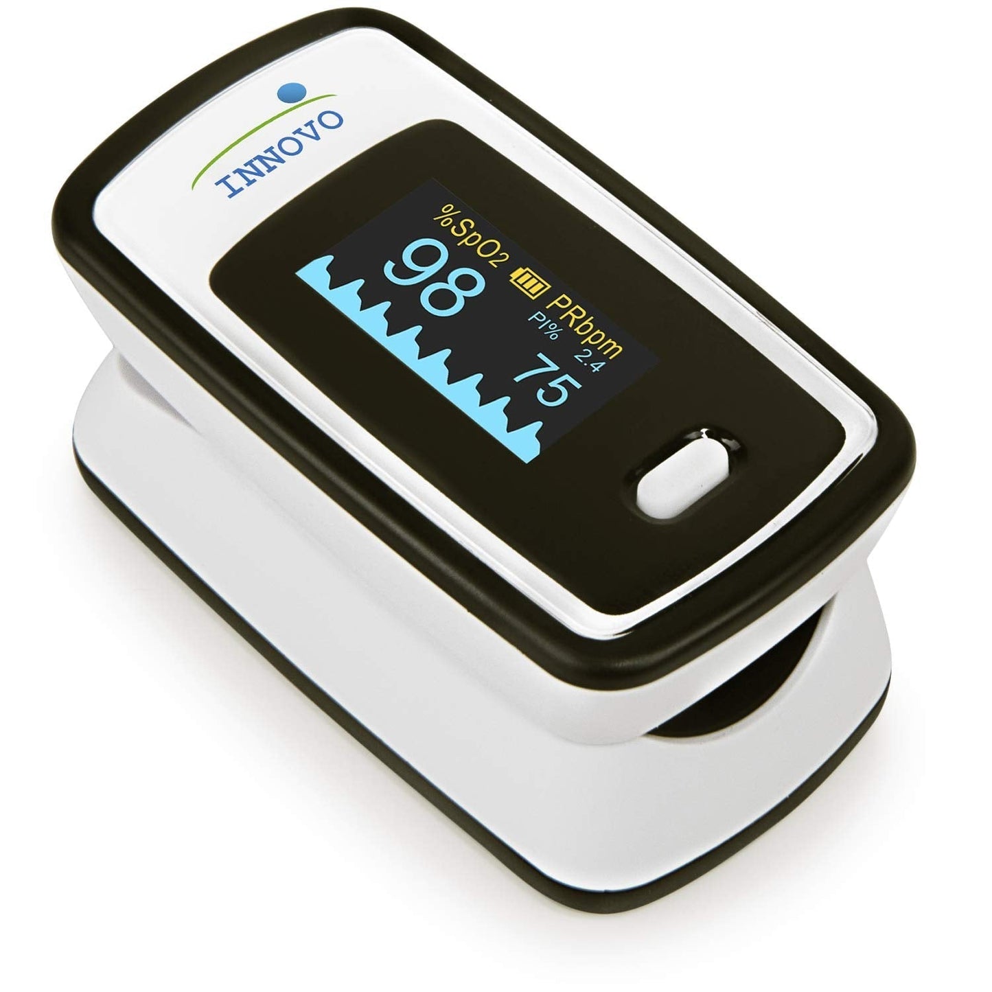 Innovo Deluxe iP900AP Fingertip Pulse Oximeter Blood Oxygen Saturation Monitor with Alarm, Plethysmograph and Perfusion Index - Maple Wellness Supplements