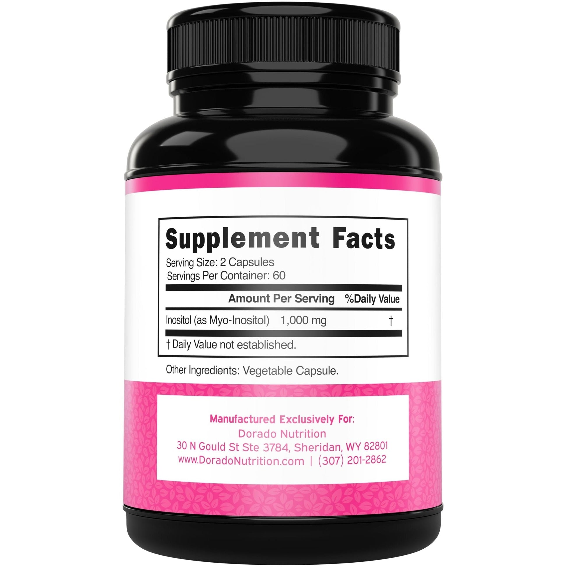 Inositol Capsules (Myo Inositol) (1000mg Per Serving 120 Capsules) Myo Inositol Supplement for Women Hormone Balance Support - Vegan Safe - Third Party Tested - Gluten Free & Made in USA (120 Count) - Maple Wellness Supplements