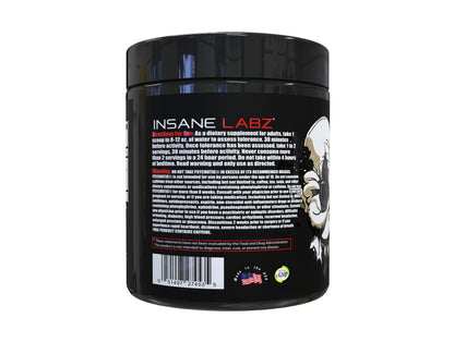 Insane Labz Psychotic Black Edition Mid Stimulant Pre Workout Powder, Energy Focus Pumps, Loaded with Creatine Beta Alanine Taurine Fueled by AMPiberry, 35 Servings (Blue Raspberry) - Maple Wellness Supplements