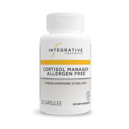 Integrative Therapeutics Cortisol Manager Allergen Free - Adrenal Health Support Supplement for Healthy Stress Response* - Vegan, Non-Dairy & Gluten-Free - 30 Capsules (15 Servings) - Maple Wellness Supplements