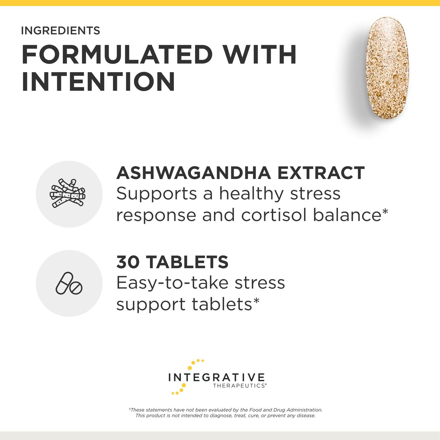 Integrative Therapeutics Cortisol Manager - Balance Cortisol & Support Relaxation for Restful Sleep* - Includes Ashwagandha & L-Theanine for Confidence with Less Stress* - 30 Tablets (15 Servings) - Maple Wellness Supplements