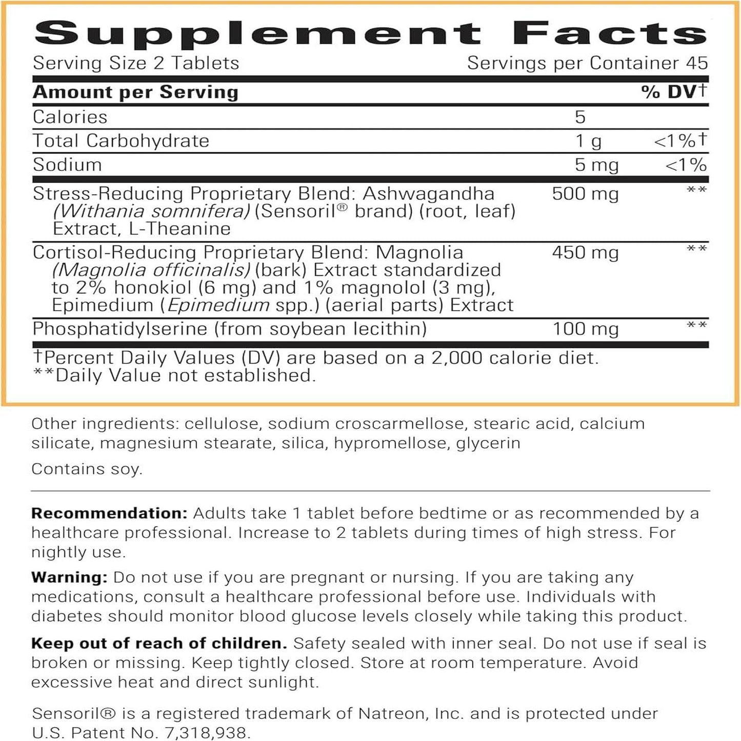 Integrative Therapeutics Cortisol Manager - Balance Cortisol & Support Relaxation for Restful Sleep* - Includes Ashwagandha & L-Theanine for Confidence with Less Stress* - 90 Tablets (45 Servings) - Maple Wellness Supplements
