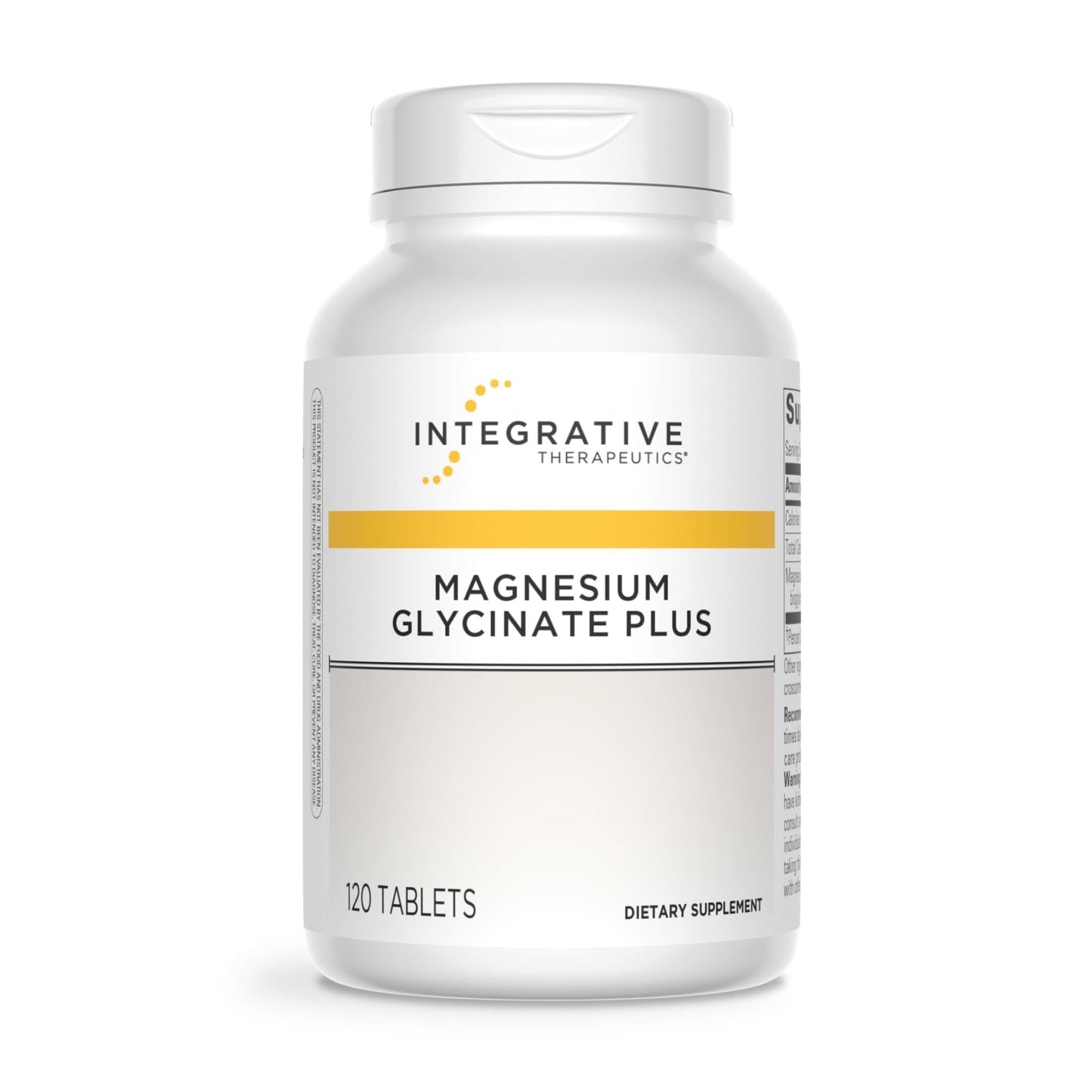 Integrative Therapeutics Magnesium Glycinate Plus - Brain Function Support Supplement for Adults* - Supports Heart and Muscular Function* - Dairy-Free & Gluten-Free - 120 Count (60 Servings) - Maple Wellness Supplements