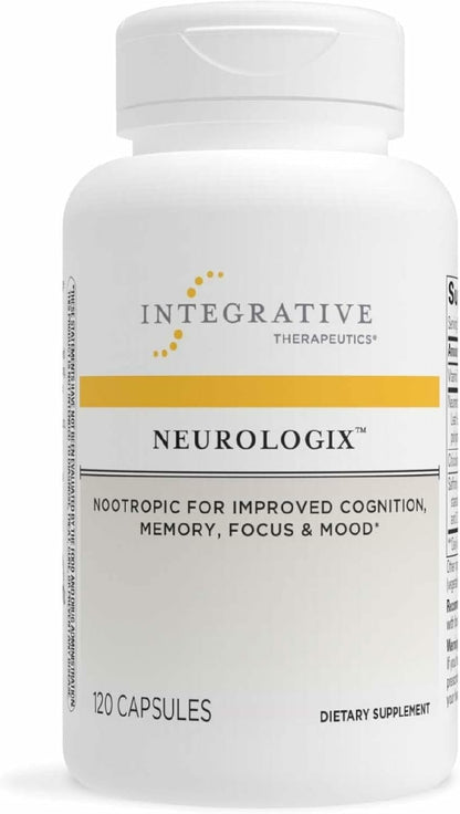 Integrative Therapeutics Neurologix - Brain Health Supplement* - Non-Stimulant Nootropic Supplement for Focus* - Memory Support* - Vegan, Gluten-Free & Dairy-Free - 120 Capsules (60 Servings) - Maple Wellness Supplements
