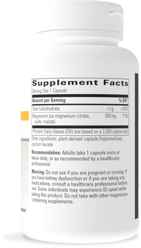 Integrative Therapeutics Tri-Magnesium - Supports Cellular Energy & Energy Metabolism - Magnesium Supplement for Heart & Nerve Health Support - Maple Wellness Supplements