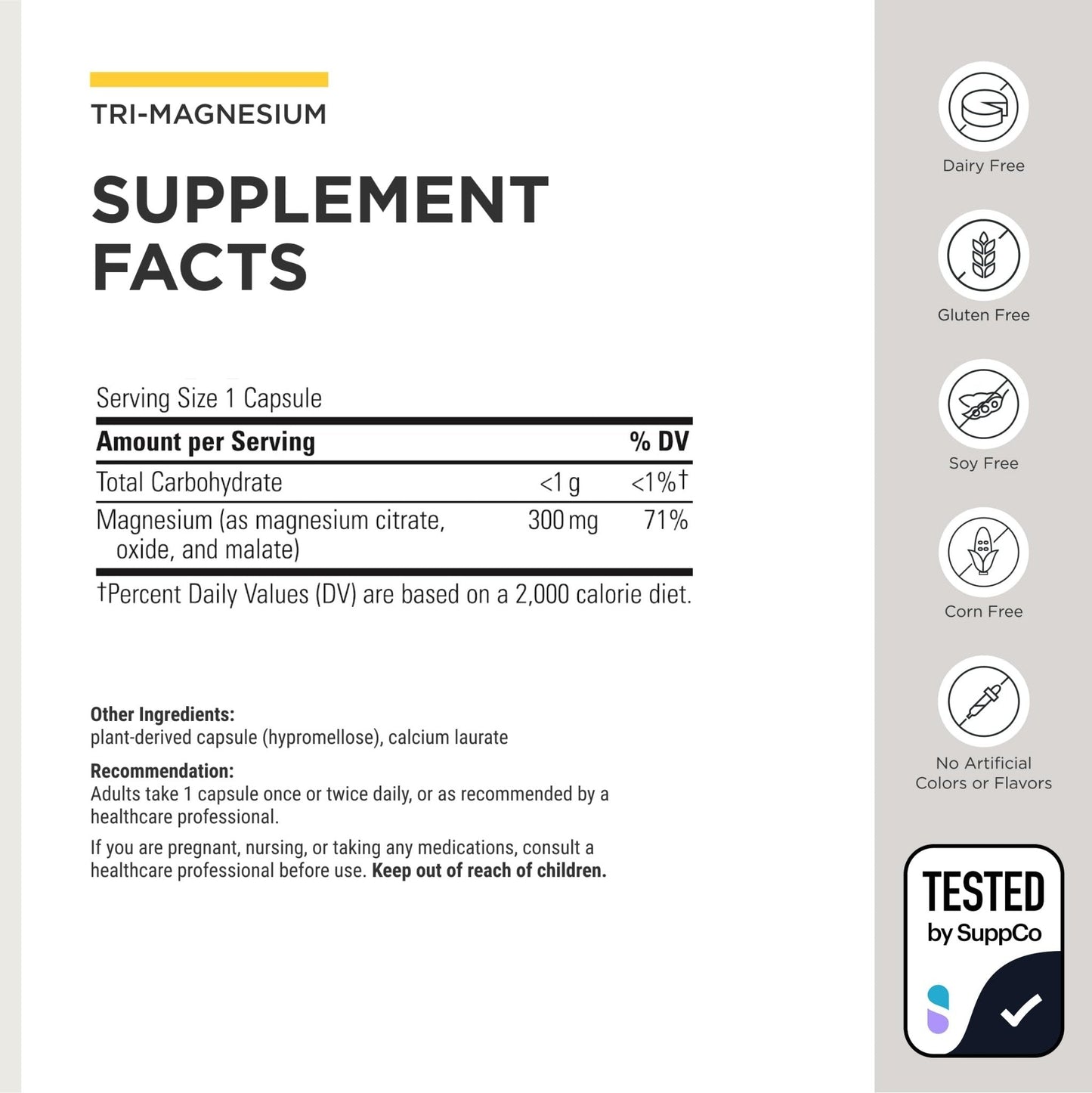 Integrative Therapeutics Tri-Magnesium - Supports Cellular Energy & Energy Metabolism - Magnesium Supplement for Heart & Nerve Health Support - Maple Wellness Supplements