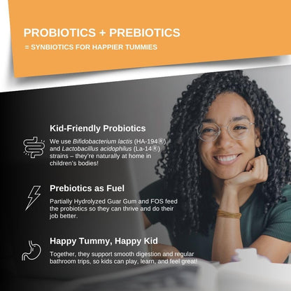 Intelligent Labs Kids/Children Probiotics 6 Billion CFU with Prebiotics, PHGG & FOS, Once-Daily Chewable, Great Taste, 10x Effectiveness - Maple Wellness Supplements