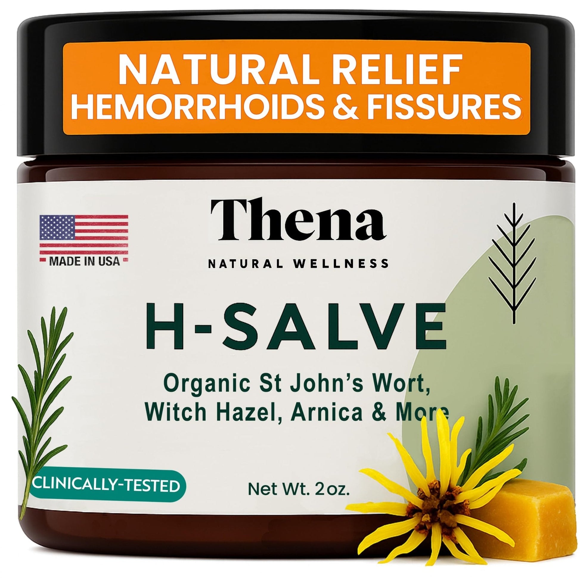 Intense Hemorrhoid Treatment Natural Hemorrhoid Relief Cream, Max Strength Herbal Anal Fissure Relief Ointment with Organic Witch Hazel for Postpartum Piles, Best with Thena Sitz Bath Soak Women Men - Maple Wellness Supplements