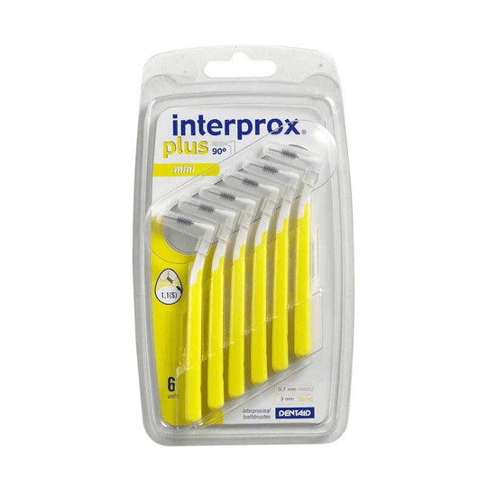 Interprox plus mini yellow interdental brush, 6 pieces - Maple Wellness Supplements
