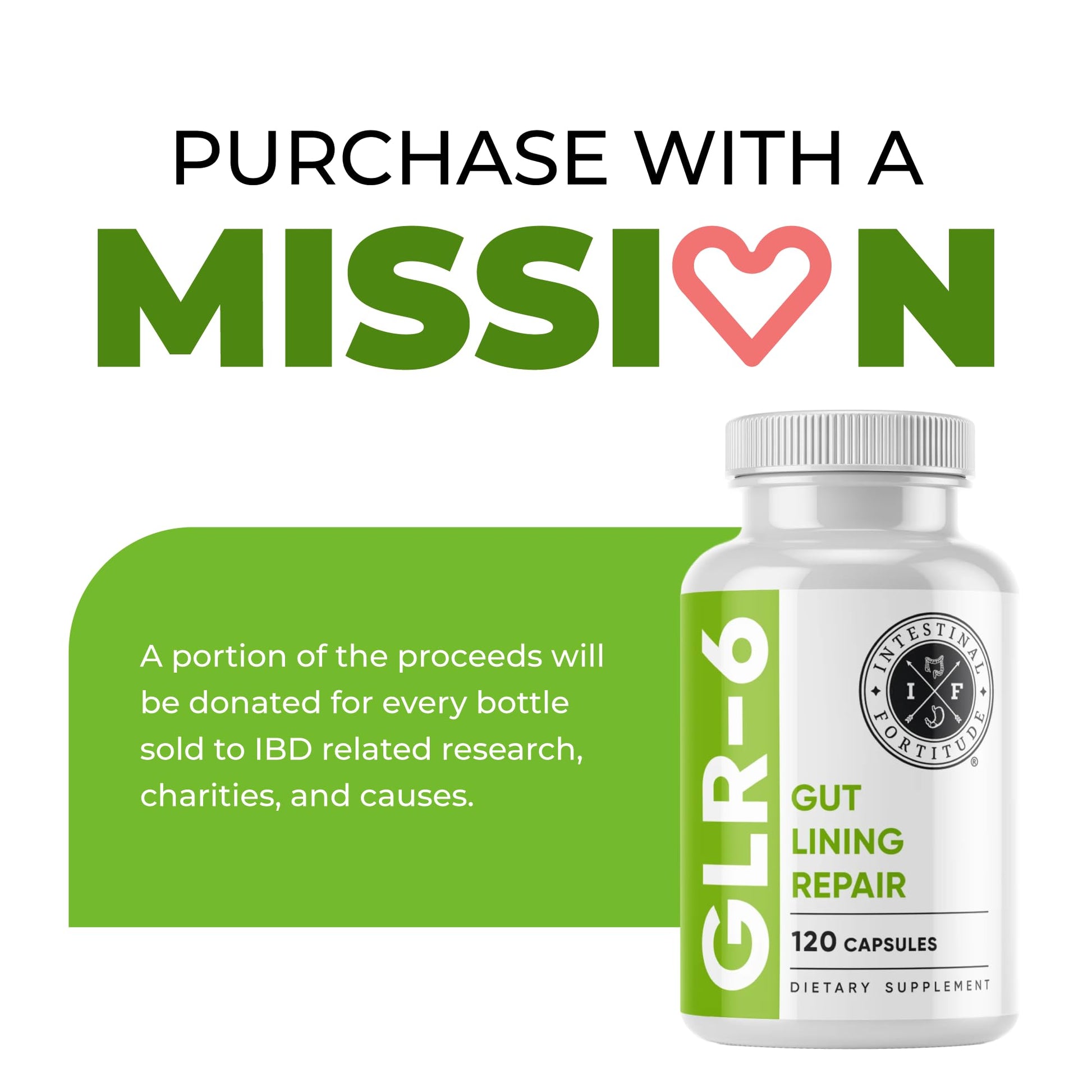 Intestinal Fortitude GLR-6 - Gut Lining Repair Supplement for Gut Health - Leaky Gut Repair with L-Glutamine, Slippery Elm, DGL Licorice Root, Marshmallow Root, Fenugreek - Maple Wellness Supplements