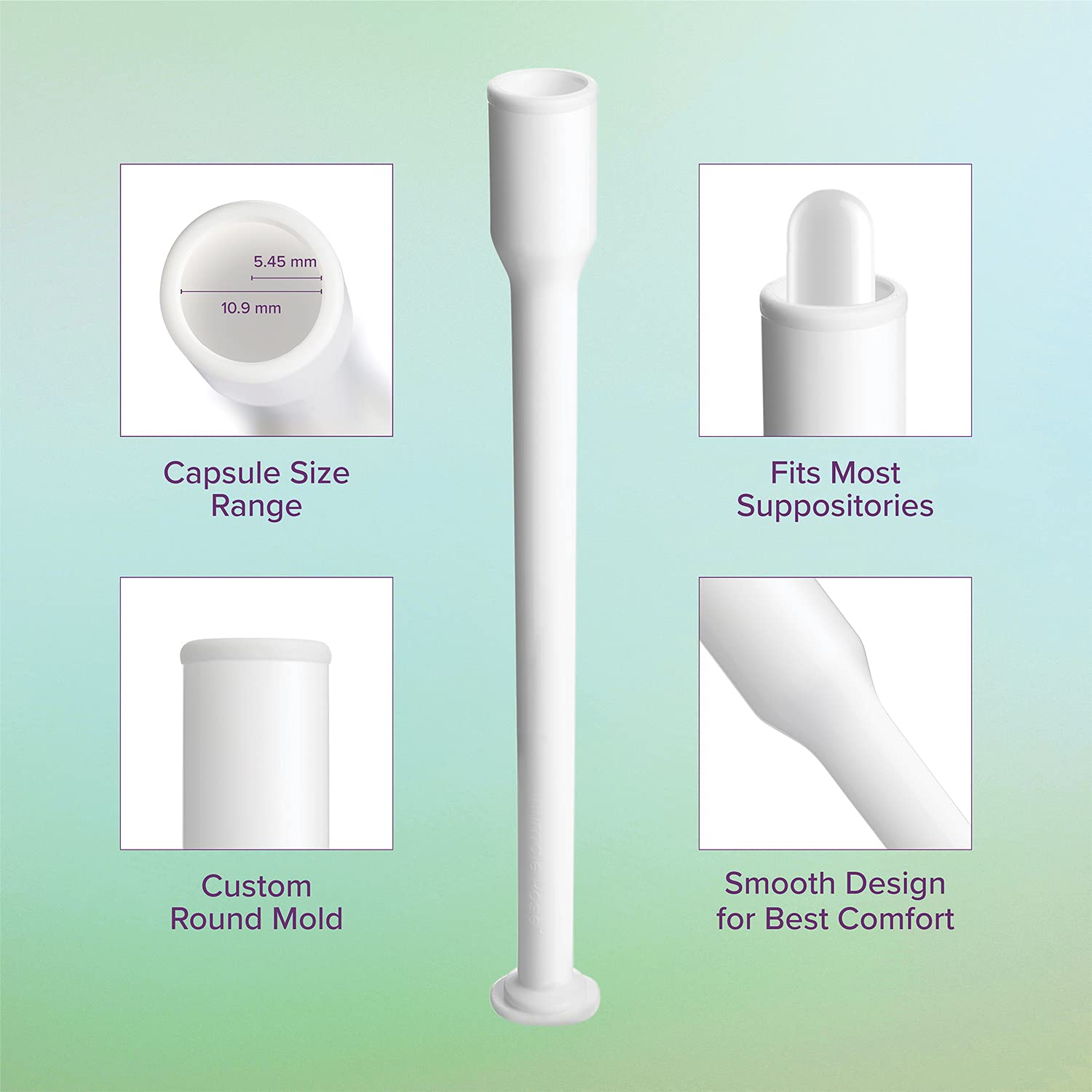 Intimate Rose 15 Count Vaginal Suppository Applicator - Fits Most Boric Acid Suppositories & Vaginal Suppository - Individually Wrapped Suppository Applicators from - Maple Wellness Supplements