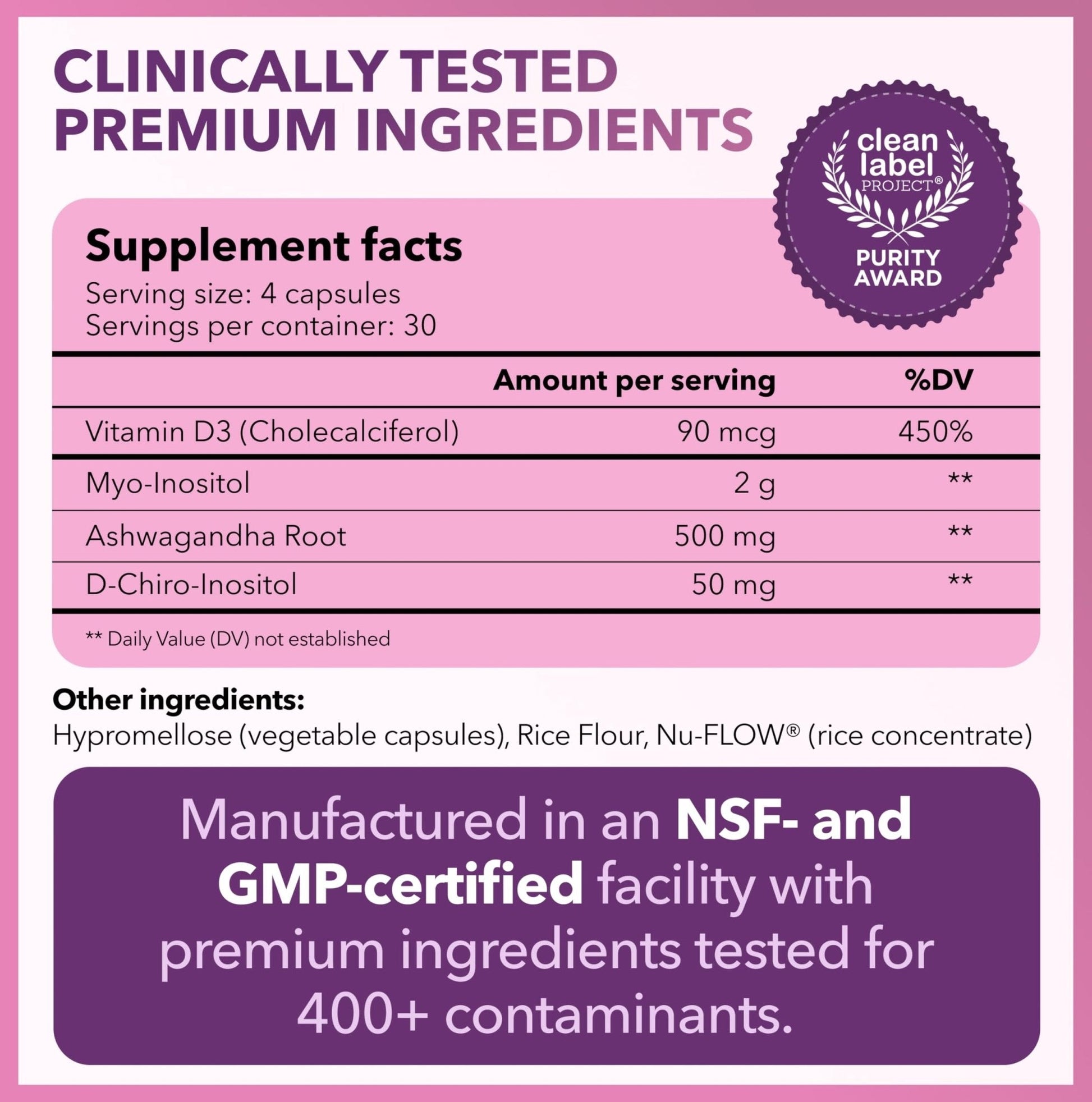 Intimate Rose Myo-Inositol & D-Chiro Inositol Supplement for Women - Hormone Balance & Ovarian Support for Women - Maple Wellness Supplements