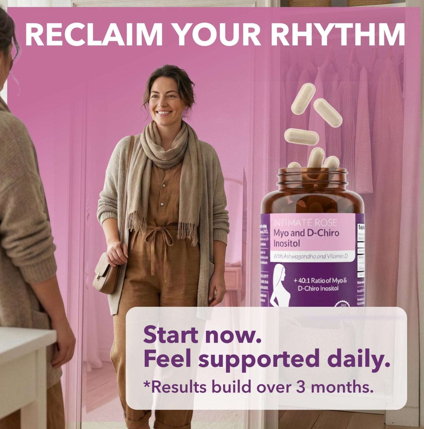 Intimate Rose Myo-Inositol & D-Chiro Inositol Supplement for Women - Hormone Balance & Ovarian Support for Women - Maple Wellness Supplements