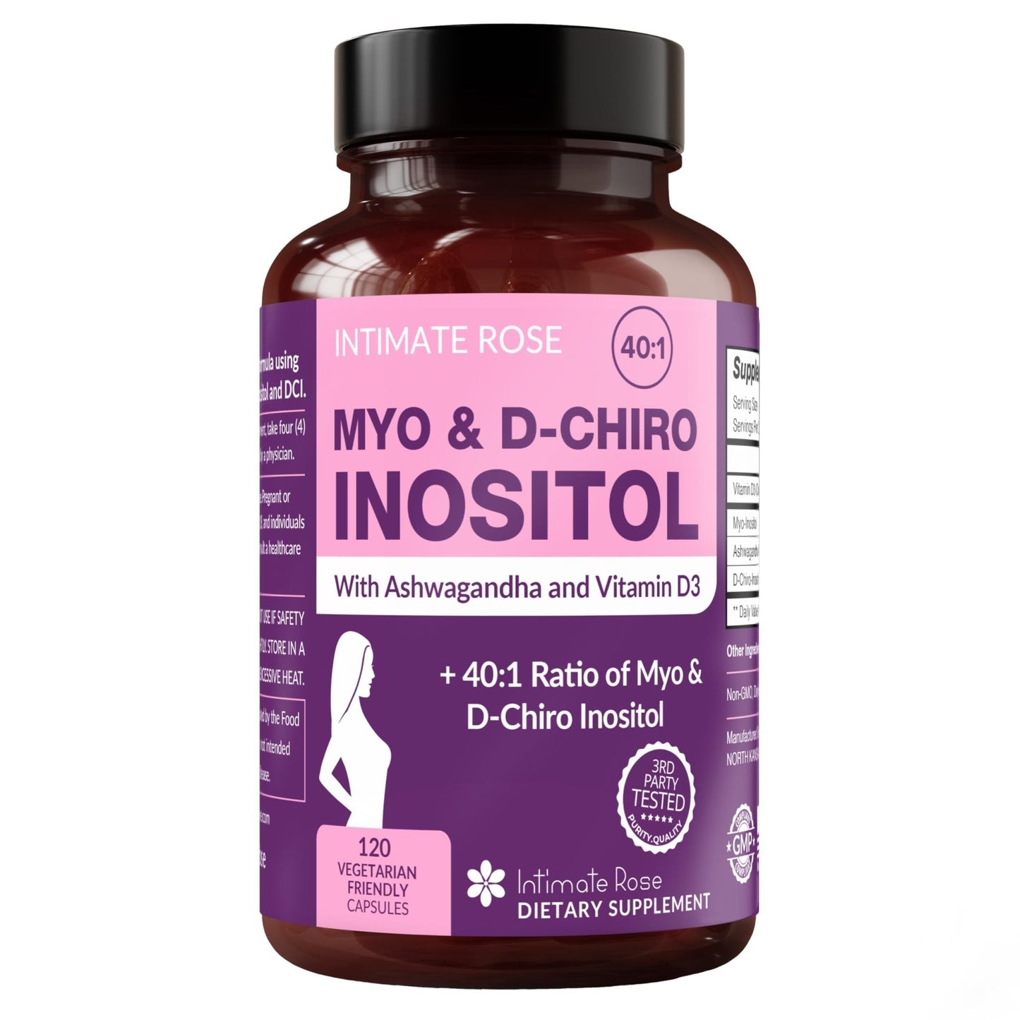 Intimate Rose Myo-Inositol & D-Chiro Inositol Supplement for Women - Hormone Balance & Ovarian Support for Women - Maple Wellness Supplements
