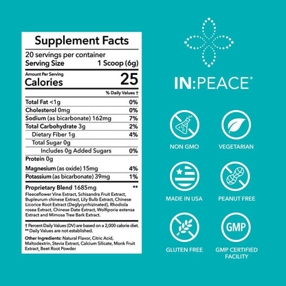 In:TotalWellness IN:Peace Herbal Calming Formula. 20 Serving Pouch, Wild Berry Flavor. 9 Herb Antioxidant + Adaptogen Blend. Clinically Proven Ingredients. Crafted by a Licensed Herbalist - Maple Wellness Supplements