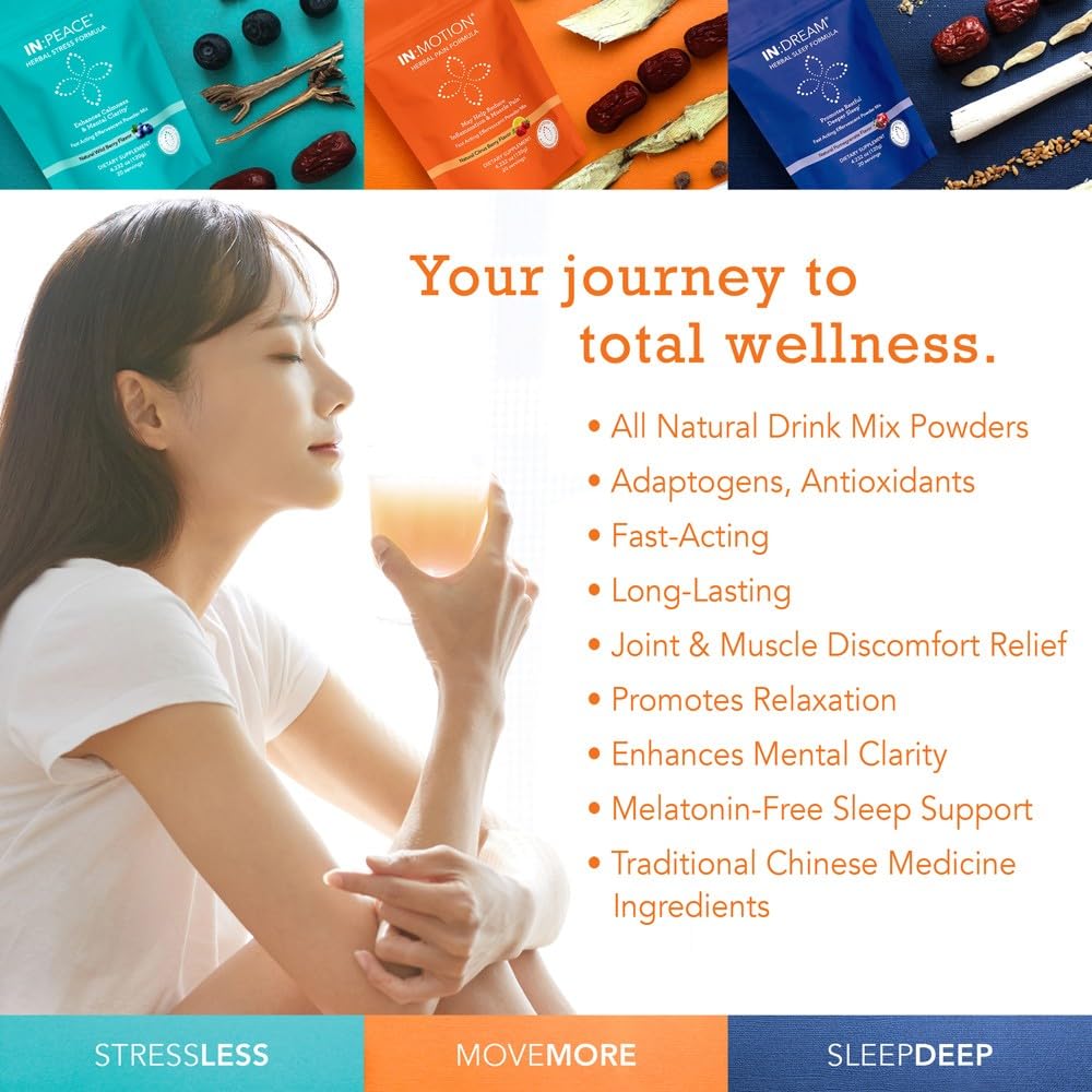 In:TotalWellness IN:Peace Herbal Calming Formula. 20 Serving Pouch, Wild Berry Flavor. 9 Herb Antioxidant + Adaptogen Blend. Clinically Proven Ingredients. Crafted by a Licensed Herbalist - Maple Wellness Supplements