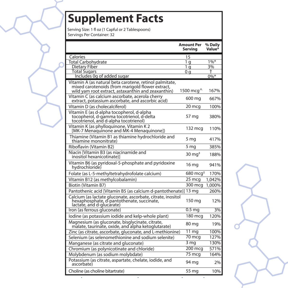 intraMAX Drucker Labs Organic Sugar-Free All-in-One Performance Liquid Multivitamin for Men & Women | Non-GMO, Gluten & Dairy Free | with Magnesium, Zinc, Vitamins D, C & E | 32 oz - Maple Wellness Supplements