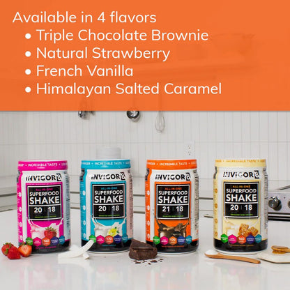 INVIGOR8 Superfood Grass Fed Whey Protein Isolate Shake Himalayan Salted Caramel - Maple Wellness Supplements