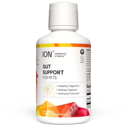 ION* Intelligence of Nature Gut Support For Pets - Liquid Probiotics Drops Alternative for Dogs & Cats, Digestive Health for Puppies, Skin & Hair Health - 16 fl oz (Pack of 1) - Maple Wellness Supplements