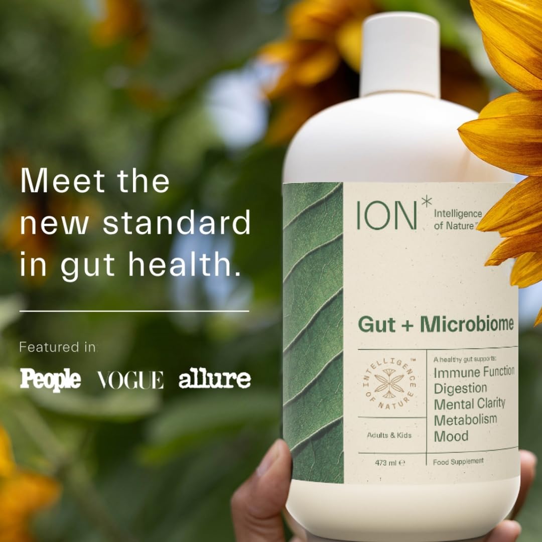 ION* Intelligence of Nature Gut Support Liquid Supplement - Gut & Digestive Health Liquid Drops, Cleanse & Detox with Humic Extract - Maple Wellness Supplements