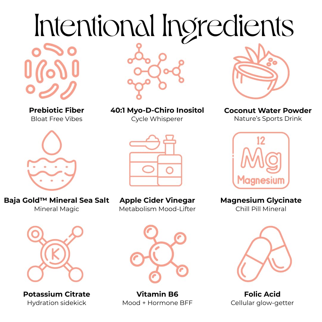 Iris Hormone Health Electrolyte Drink Mix | PCOS Support + Ovarian Function | 40:1 Myo & D‑Chiro Inositol, Magnesium, Prebiotic Fiber | Variety Pack, 15 Hydration Powder Packets - Maple Wellness Supplements