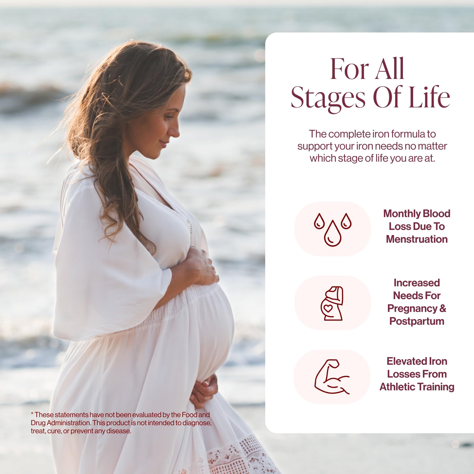 Iron Supplement for Women - Gentle Chelate Iron Bisglycinate 25mg with Vitamin C, B6, B12 Folic Acid – Supports Iron Deficiency - Maple Wellness Supplements