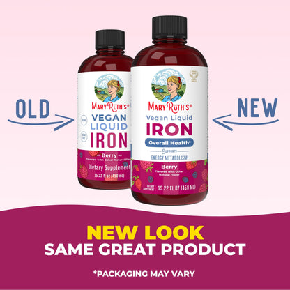 Iron Supplement for Women Men & Kids | Liquid Iron Supplement for Women Men & Kids | Iron for Healthy Blood & Oxygen | Ages 4 & Up | Sugar Free | Vegan | Non-GMO | Gluten Free | 15.22 Fl Oz - Maple Wellness Supplements