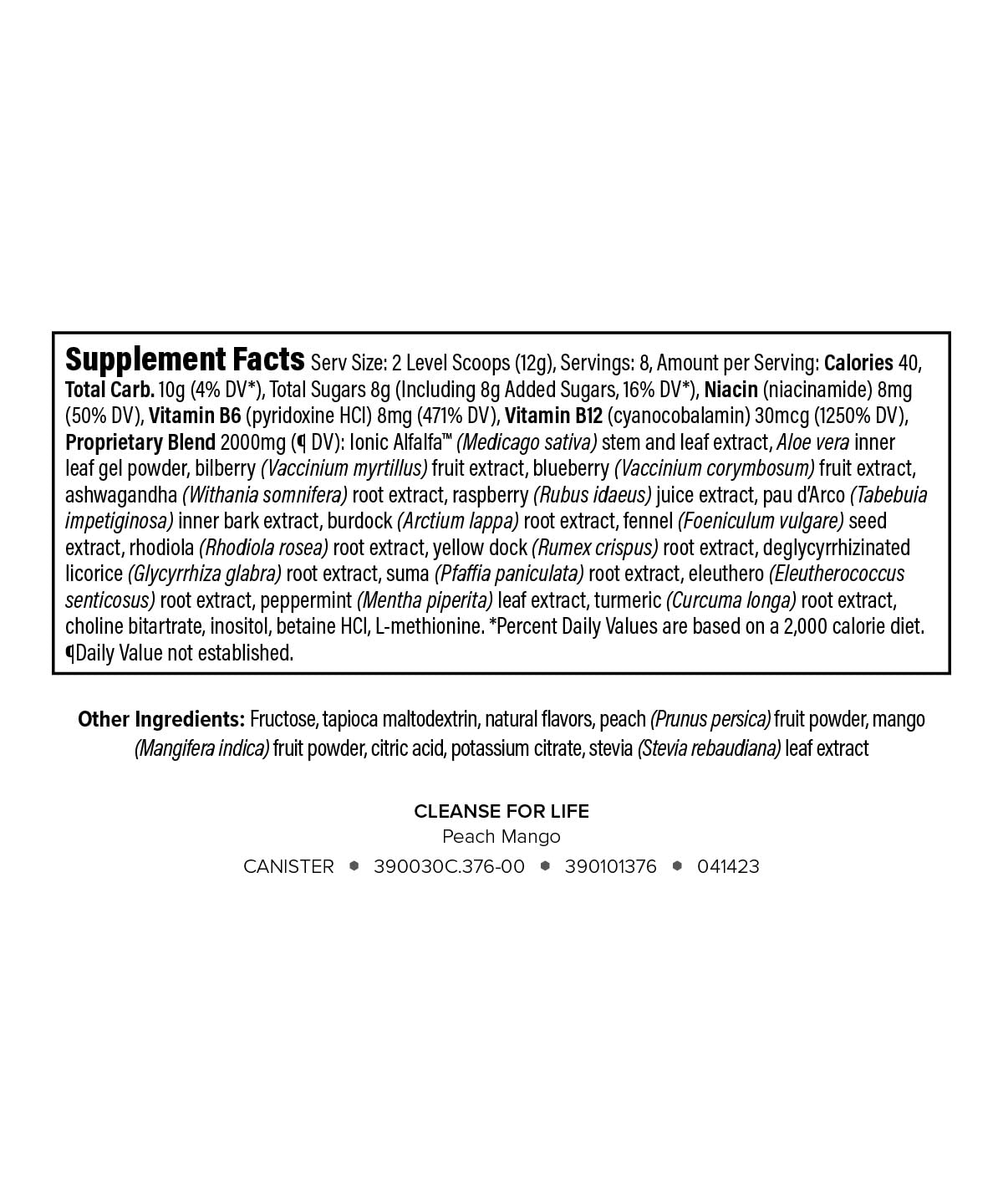 Isagenix Cleanse for Life - Powder Supplement for Cleanse Drink with No Laxatives or Diuretics - Support Metabolism with Vitamin B12 & Niacin - Maple Wellness Supplements
