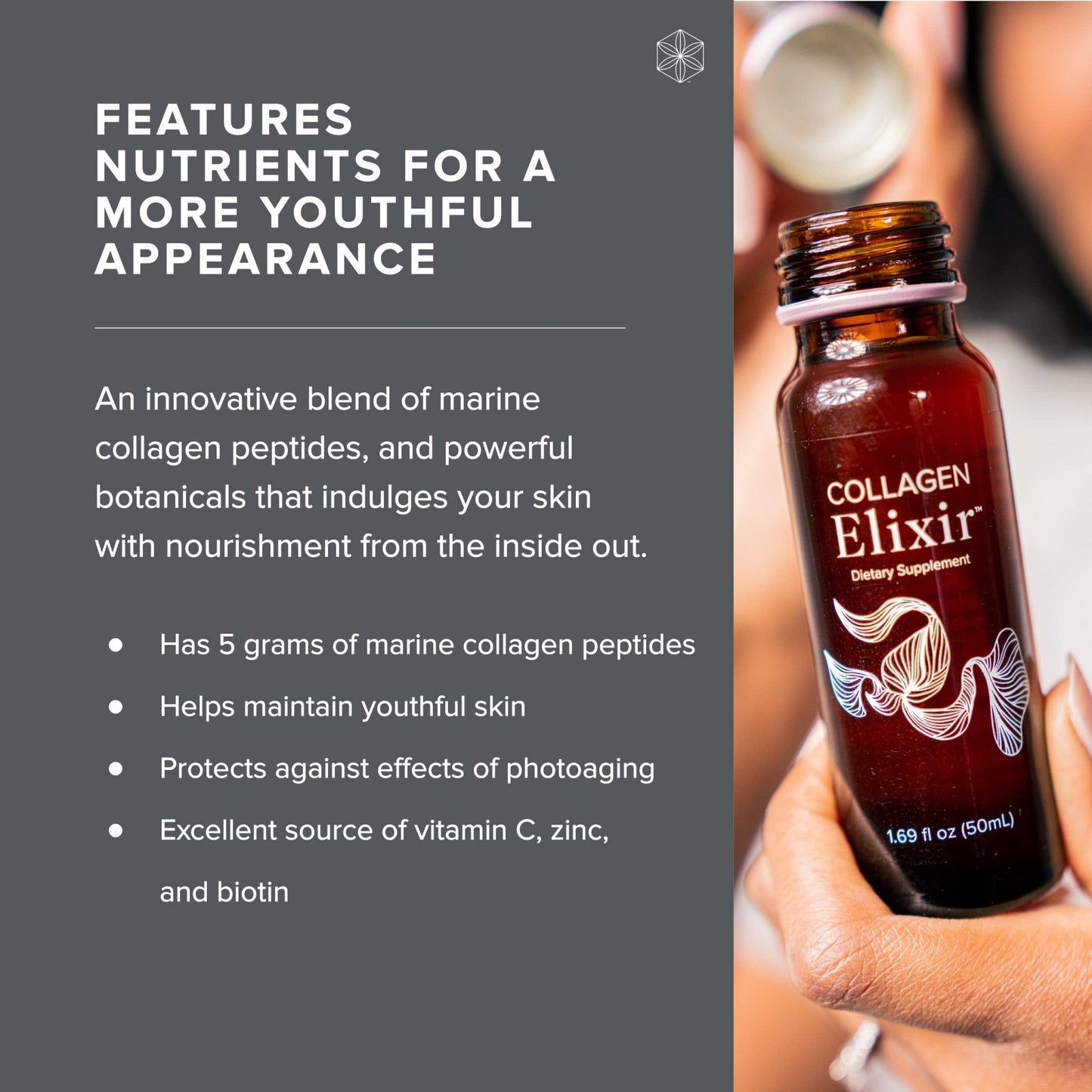 Isagenix Collagen Elixir - Collagen Drink with Marine Collagen Peptides - Liquid Collagen - Maple Wellness Supplements