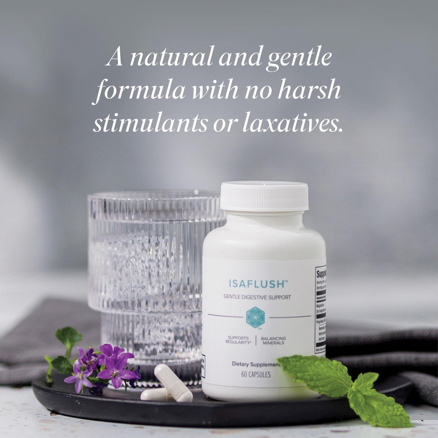 Isagenix IsaFlush - Gentle Digestive Support with Balanced Minerals Encouraging Regularity - No Harsh Laxatives - 60 Capsules - Maple Wellness Supplements