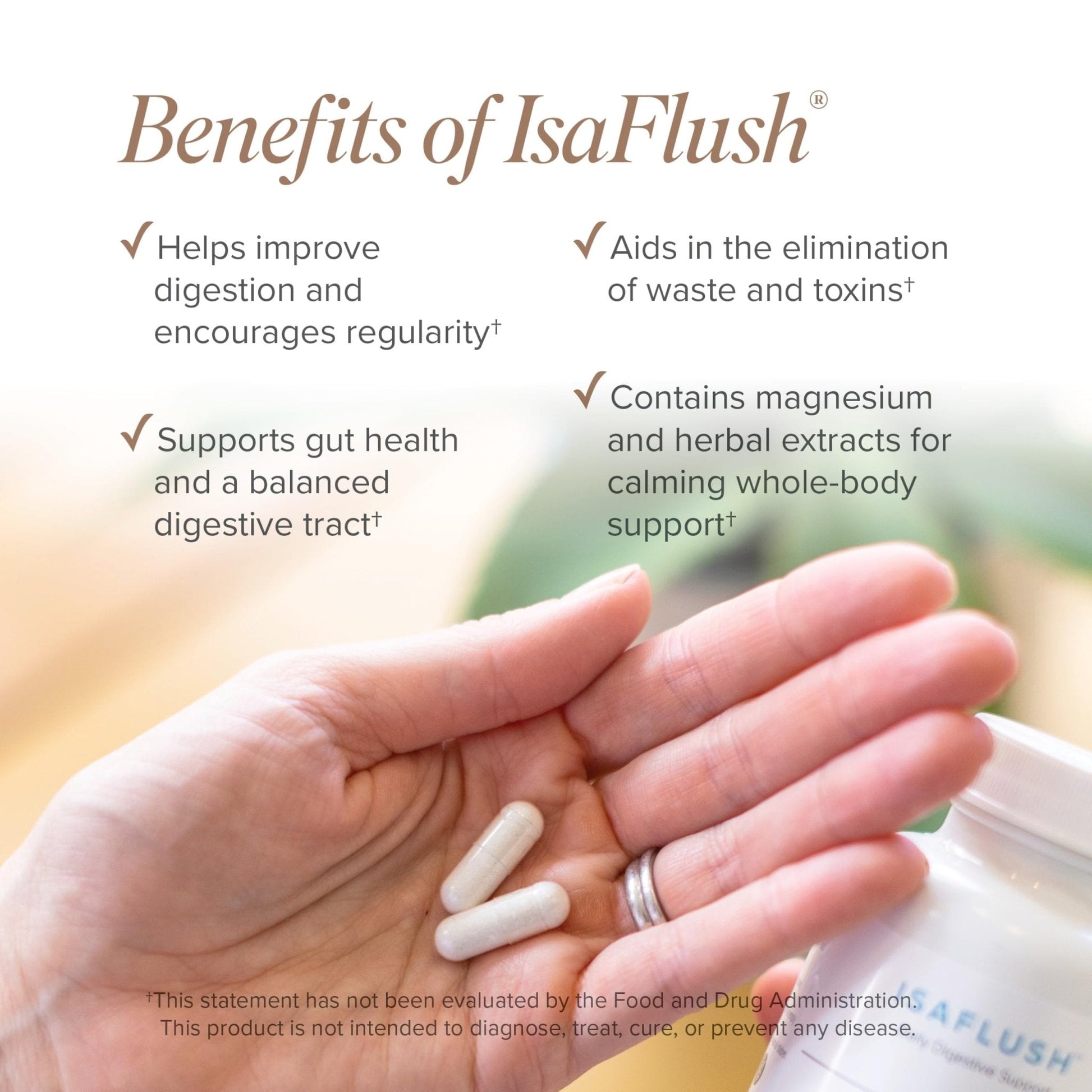 Isagenix IsaFlush - Gentle Digestive Support with Balanced Minerals Encouraging Regularity - No Harsh Laxatives - 60 Capsules - Maple Wellness Supplements