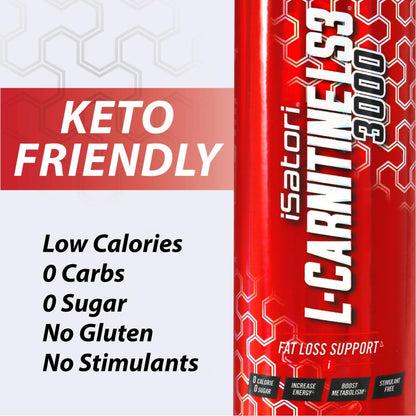 iSatori L-Carnitine LS3 3000, Liquid L-Carnitine with Acetyl L-Carnitine, L-Carnitine L-Tartrate, Stimulant Free Pre Workout, Low Calories, Sugar, Gluten, - Maple Wellness Supplements