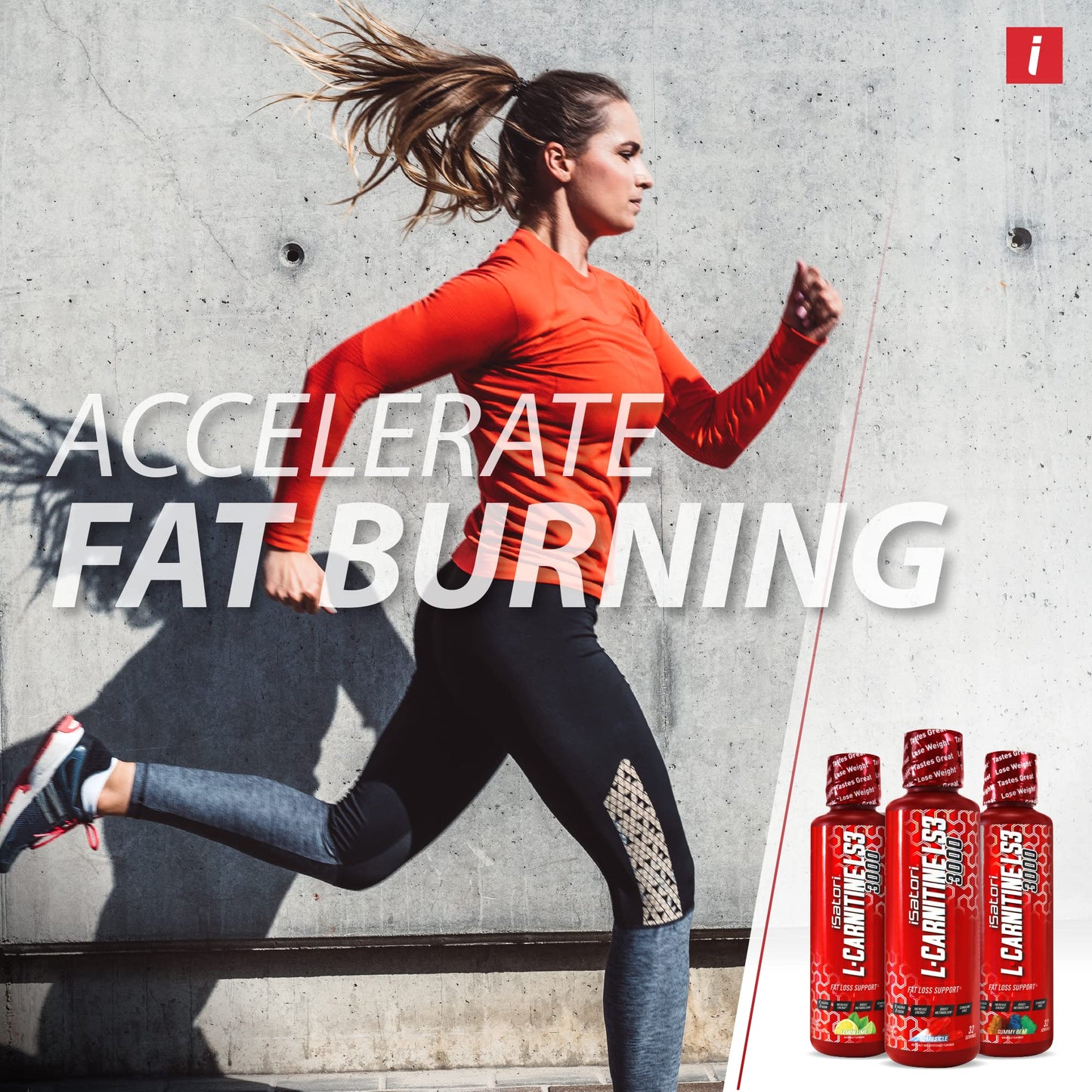 iSatori L-Carnitine LS3 3000, Liquid L-Carnitine with Acetyl L-Carnitine, L-Carnitine L-Tartrate, Stimulant Free Pre Workout, Low Calories, Sugar, Gluten, - Maple Wellness Supplements